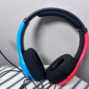 PDP LVL40 BlueRed Over Ear Wired Gaming Headset Nintendo Switch